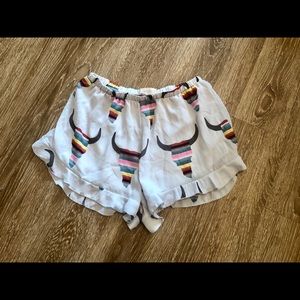 White Altar’d State Ruffle Shorts